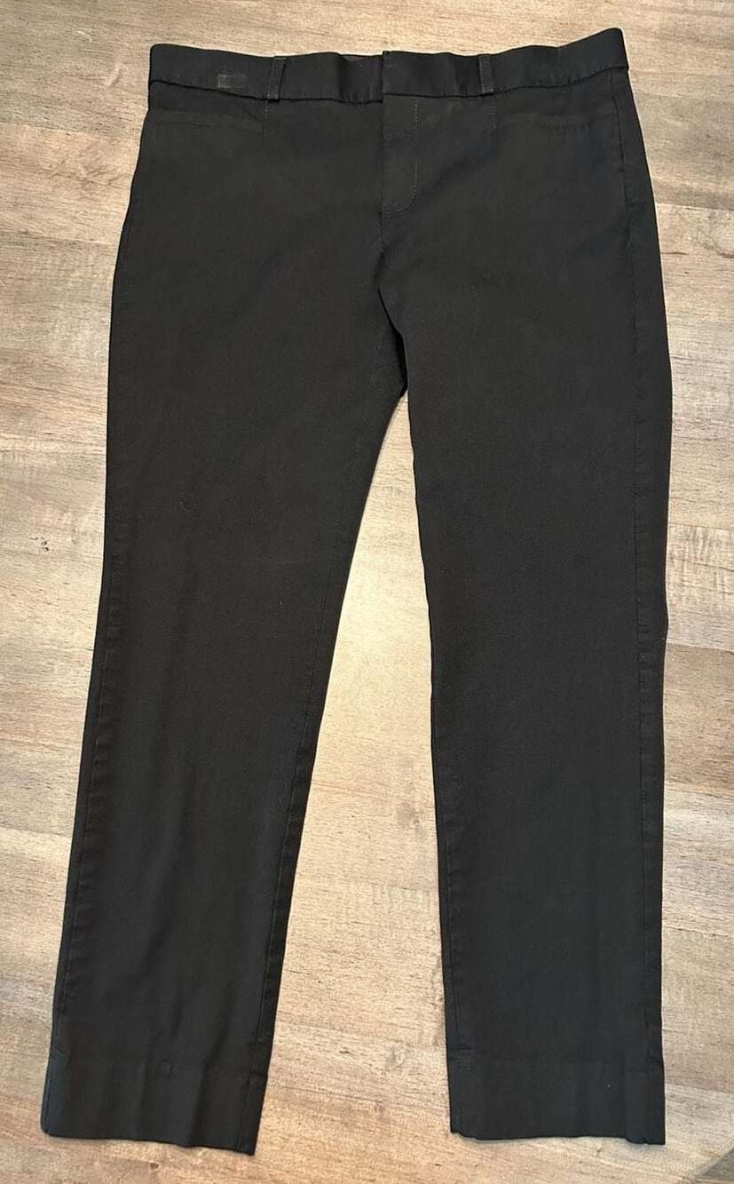Banana Republic Sloan Ankle Length Black  Minimalist Workwear Pants Sz 6